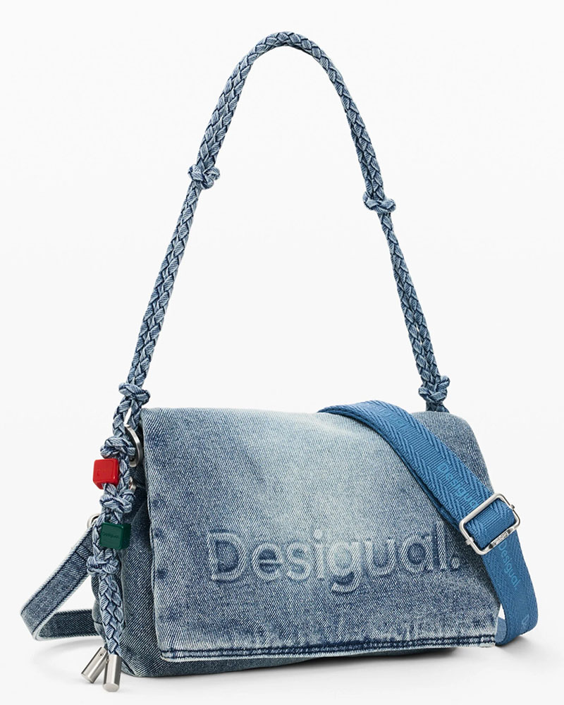 DESIGUAL BAG_HALF LOGO DENIM V ΤΣΑΝΤΑ ΓΥΝΑΙΚΕΙΟ - DS0AC26SAXD280000000