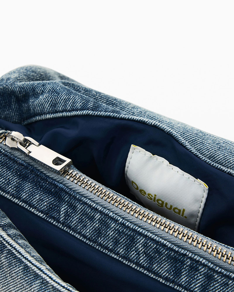 DESIGUAL BAG_HALF LOGO DENIM V ΤΣΑΝΤΑ ΓΥΝΑΙΚΕΙΟ - DS0AC26SAXD280000000