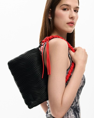 DESIGUAL BAG_LITIO BLACK DORTMUND ΤΣΑΝΤΑ ΓΥΝΑΙΚΕΙΟ - DS0AC26SAXPAS0000000