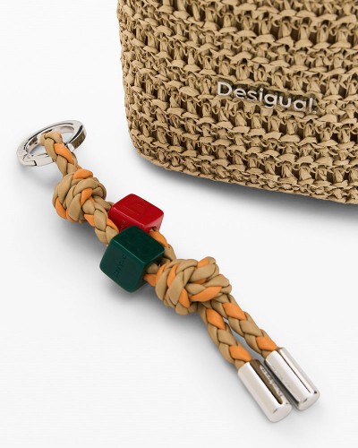 DESIGUAL MONE_HALF LOGO RAFFIA H ΠΟΡΤΟΦΟΛΙ ΓΥΝΑΙΚΕΙΟ - DS0AC26SAYO020000000