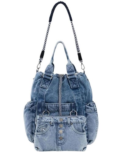 DESIGUAL BACK_JACKDENIM GLOBE ΤΣΑΝΤΑ ΓΥΝΑΙΚΕΙΟ - DS0AC26WAKD060000000