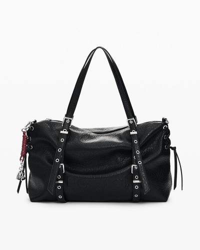 DESIGUAL BAG_HALF LOGO LANUZA BLAC ΤΣΑΝΤΑ ΓΥΝΑΙΚΕΙΟ - DS0AC26WAXP060000000