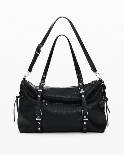 DESIGUAL BAG_HALF LOGO LANUZA BLAC ΤΣΑΝΤΑ ΓΥΝΑΙΚΕΙΟ - DS0AC26WAXP060000000
