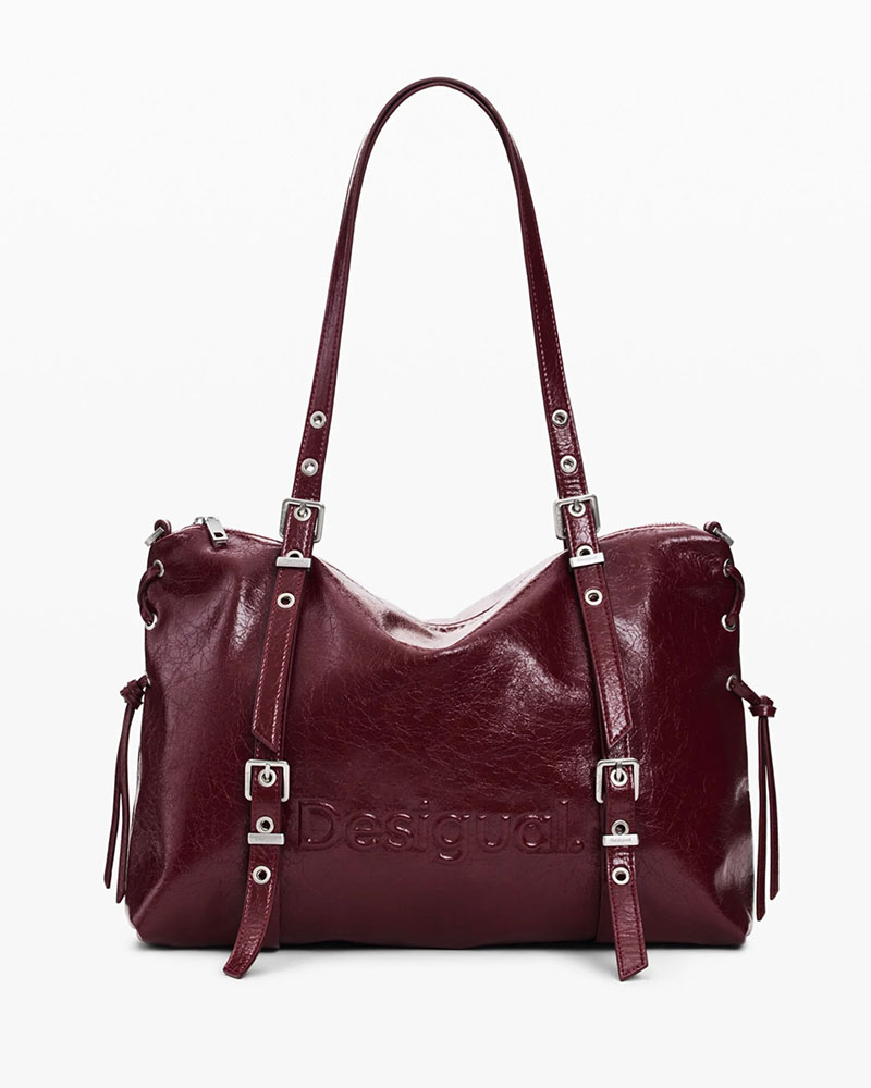 DESIGUAL BAG_HALF LOGO LANUZA GRA ΤΣΑΝΤΑ ΓΥΝΑΙΚΕΙΟ - DS0AC26WAXP550000000
