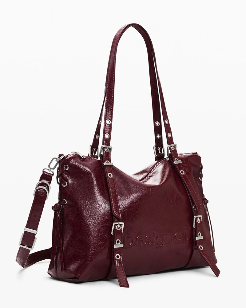 DESIGUAL BAG_HALF LOGO LANUZA GRA ΤΣΑΝΤΑ ΓΥΝΑΙΚΕΙΟ - DS0AC26WAXP550000000