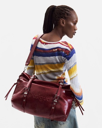 DESIGUAL BAG_HALF LOGO LANUZA GRA ΤΣΑΝΤΑ ΓΥΝΑΙΚΕΙΟ - DS0AC26WAXP550000000