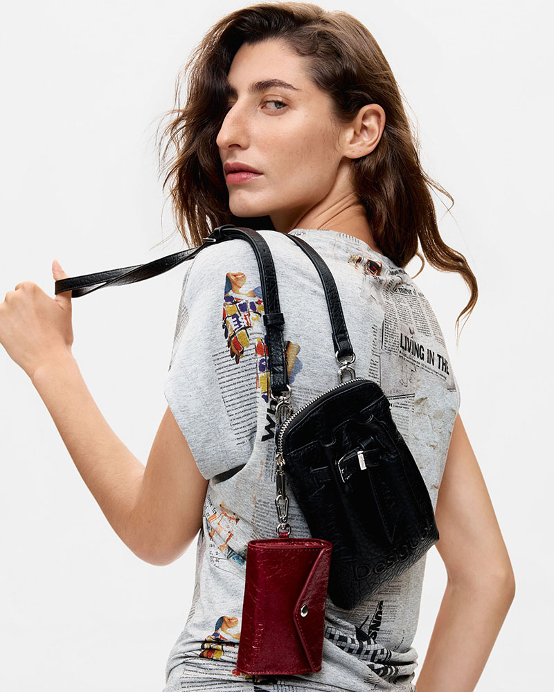DESIGUAL MONE_HALF LOGO ALMA BLACK ΠΟΡΤΟΦΟΛΙ ΓΥΝΑΙΚΕΙΟ - DS0AC26WAYP130000000