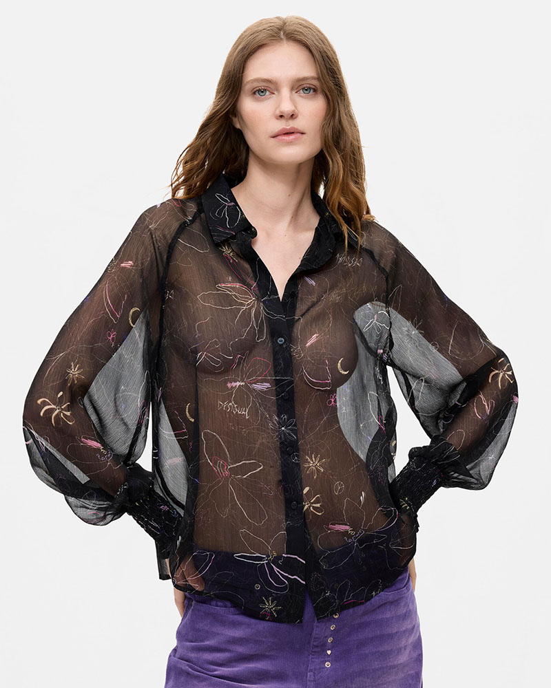 DESIGUAL BLUS_DAMASCO ΜΠΛΟΥΖΑ ΓΥΝΑΙΚΕΙΟ - DS0AP26WWBW110000000