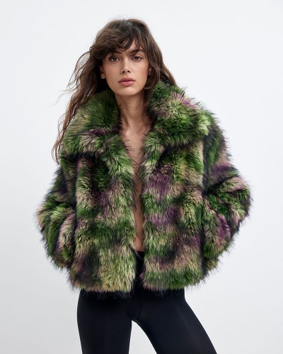 DESIGUAL FAKE FUR_CAMOMILLE_LA ΠΑΛΤΟ ΓΥΝΑΙΚΕΙΟ - DS0AP26WWEW020000000