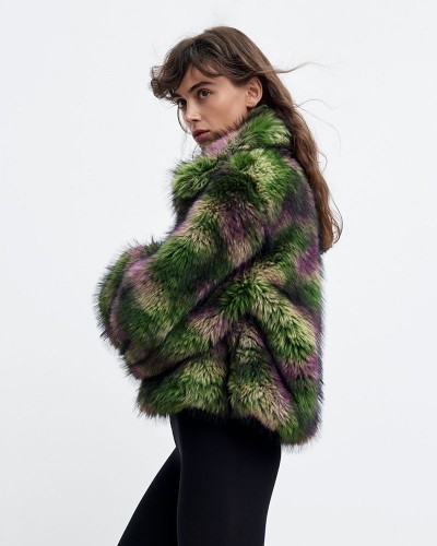 DESIGUAL FAKE FUR_CAMOMILLE_LA ΠΑΛΤΟ ΓΥΝΑΙΚΕΙΟ - DS0AP26WWEW020000000