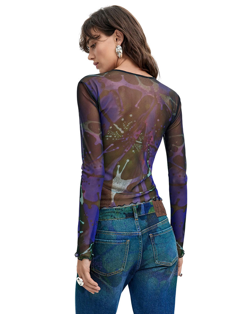 DESIGUAL TS_DOTS LEAF_LACROIX ΜΠΛΟΥΖΑ ΓΥΝΑΙΚΕΙΟ - DS0AP26WWTK020000000