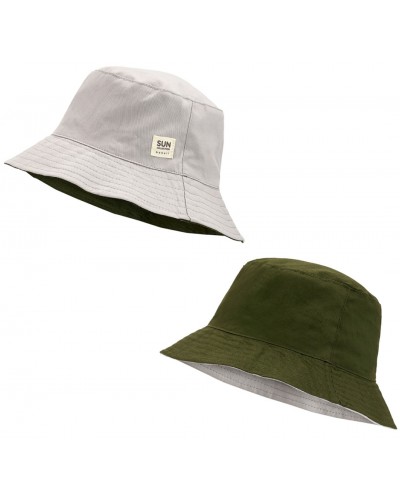 BOBOLI Hat twill "safari" unisex reversible - 490306