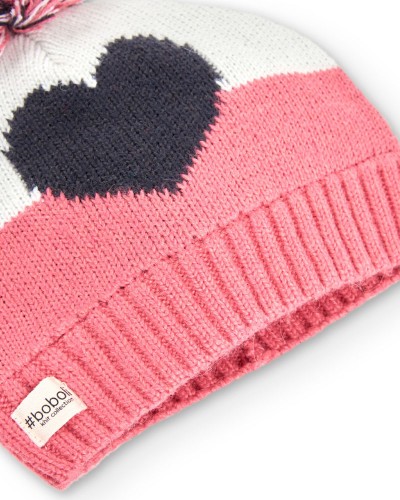 BOBOLI Knitwear hat "heart" for girl - 490328