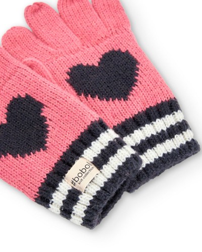 BOBOLI Knitwear gloves "heart" for girl - 490340