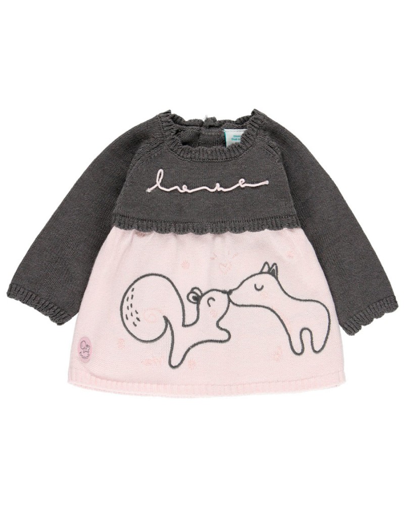 BOBOLI Knitwear dress bicolour for baby girl - 105028
