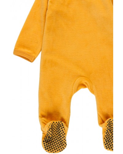 BOBOLI Velour play suit embroidery for baby - 145088