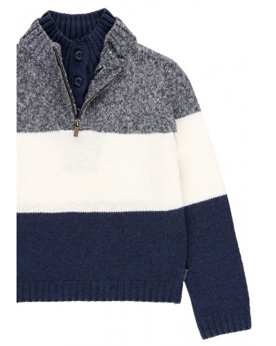 BOBOLI Knitwear pullover with stripes for boy - 735207