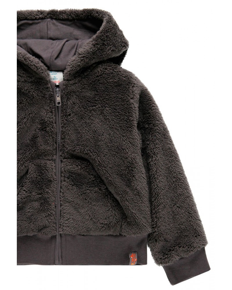 BOBOLI Fluffy hooded jacket for girl - 435181