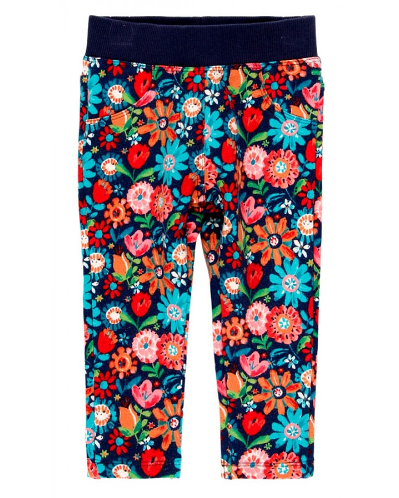 BOBOLI Fleece trousers floral for baby girl - 235044