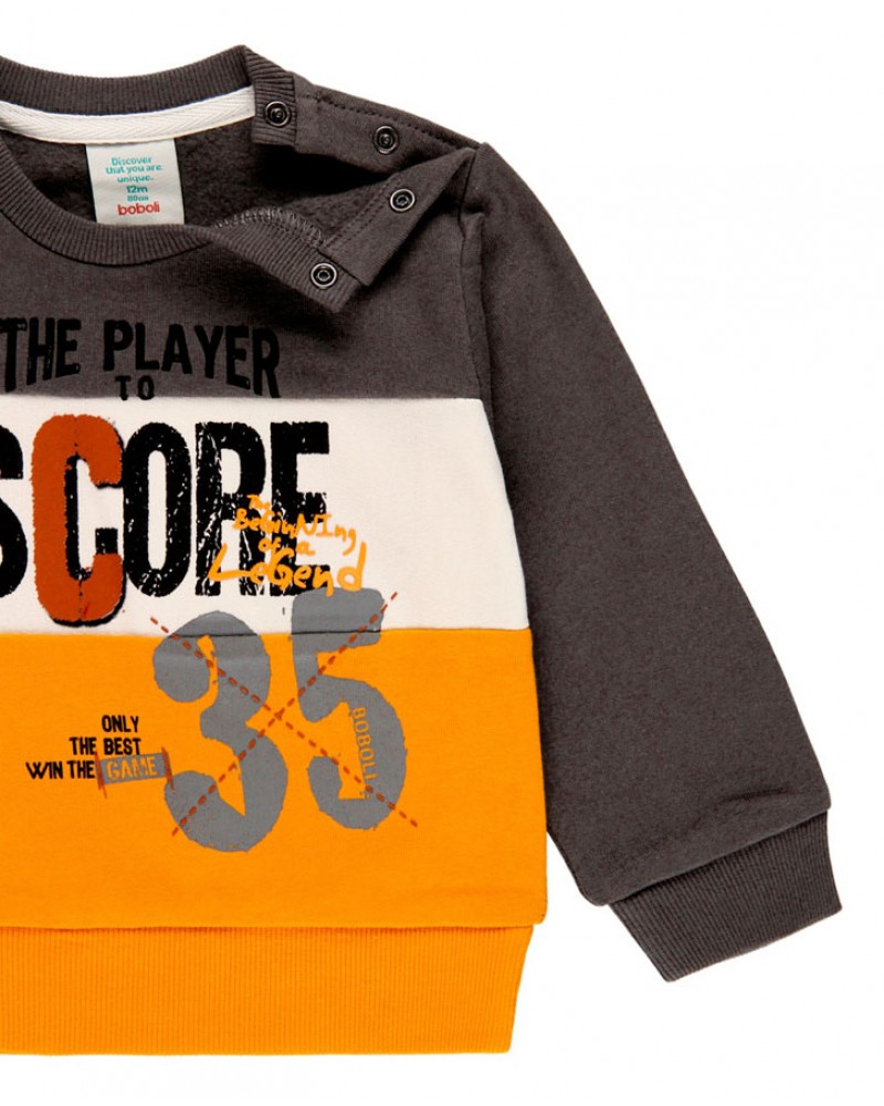 BOBOLI Fleece sweatshirt for baby boy - 345046