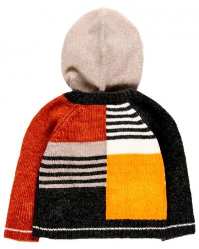 BOBOLI Knitwear hooded jacket for baby - 345103