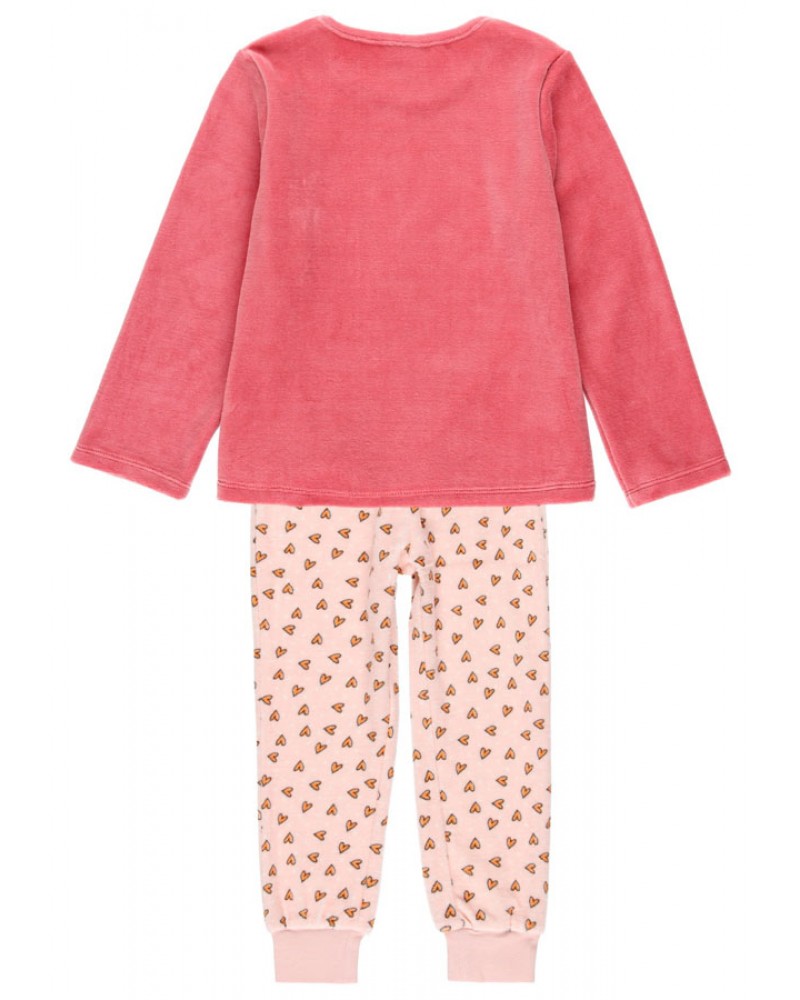 BOBOLI Velour pyjamas hearts for girl - 925006
