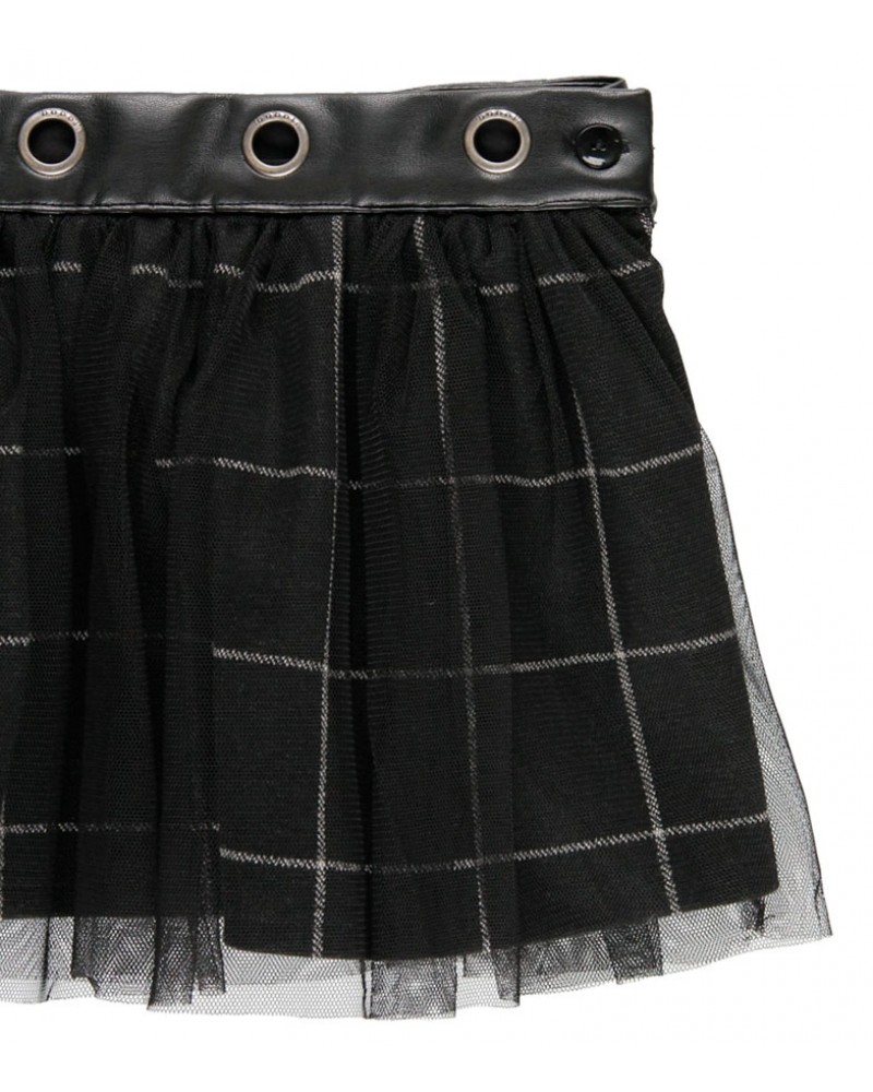 BOBOLI Combined tulle skirt fake fur for girl - 725509