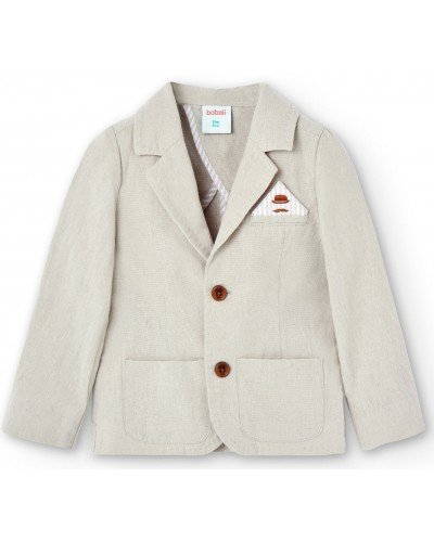 BOBOLI Linen blazer for baby boy - 716138