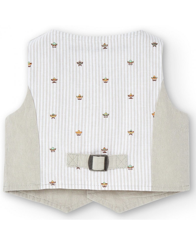 BOBOLI Linen vest combined for baby boy - 716149