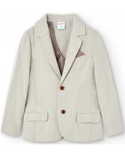 BOBOLI Linen blazer for boy - 736129