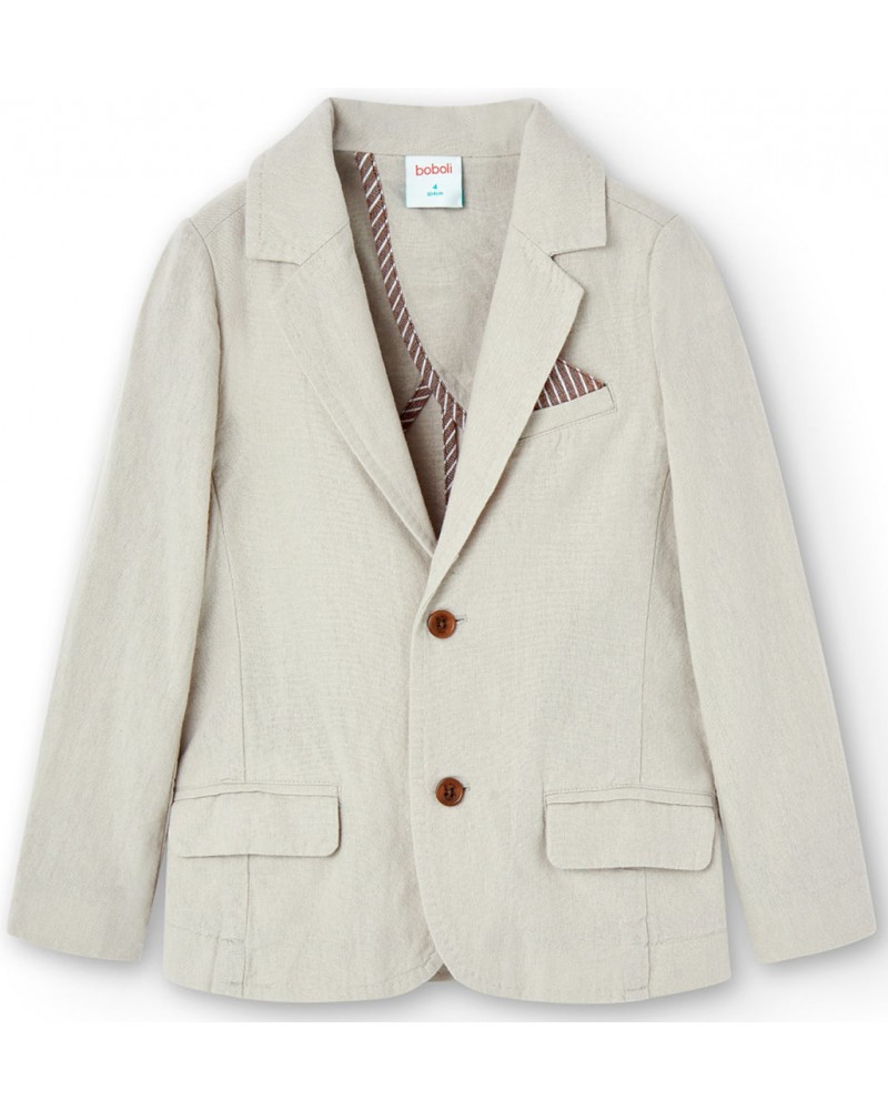 BOBOLI Linen blazer for boy - 736129