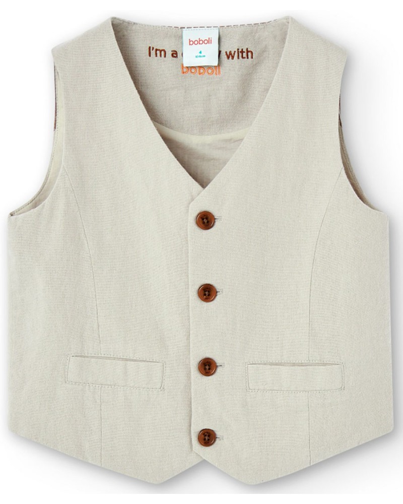 BOBOLI Linen vest combined for boy - 736141