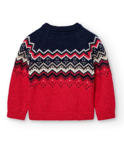 BOBOLI Knitwear pullover jacquard for baby boy - 717241