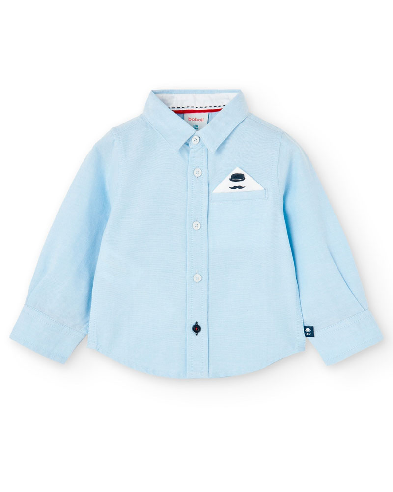 BOBOLI Oxford long sleeves shirt for baby -BCI - 717173