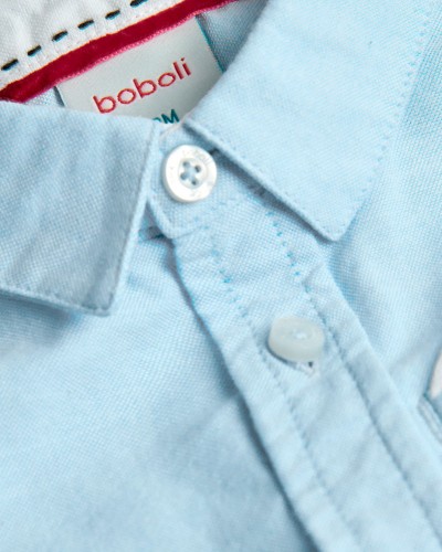 BOBOLI Oxford long sleeves shirt for baby -BCI - 717173