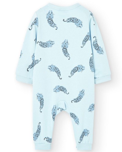 BOBOLI Fleece play suit for baby boy -BCI - 107154