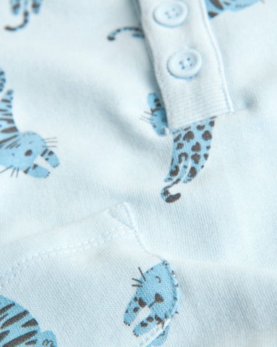 BOBOLI Fleece play suit for baby boy -BCI - 107154