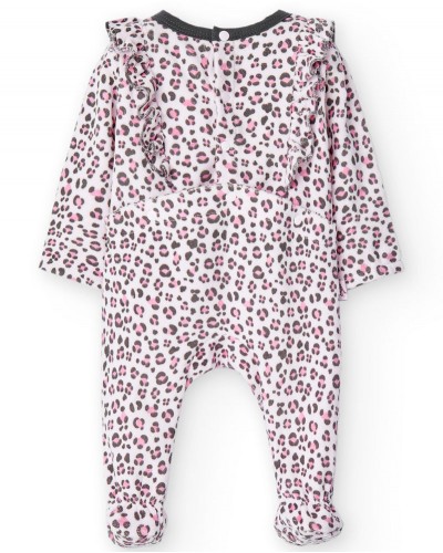 BOBOLI Velour play suit for baby girl -BCI - 107097