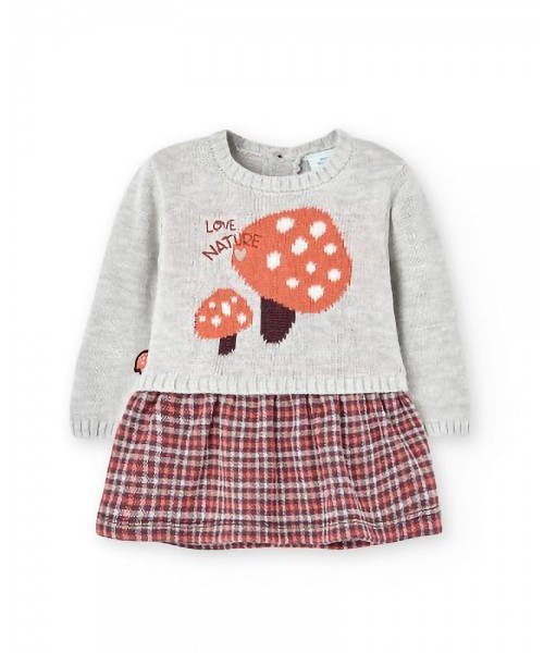 BOBOLI Knitwear dress for baby girl -BCI - 117032