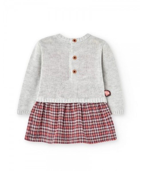 BOBOLI Knitwear dress for baby girl -BCI - 117032