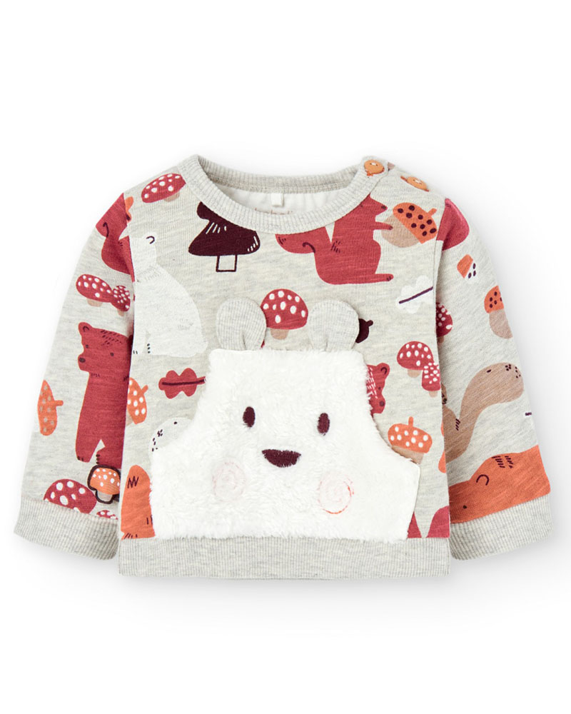 BOBOLI Fleece with pockets sweatshirt for baby -BCI - 117133