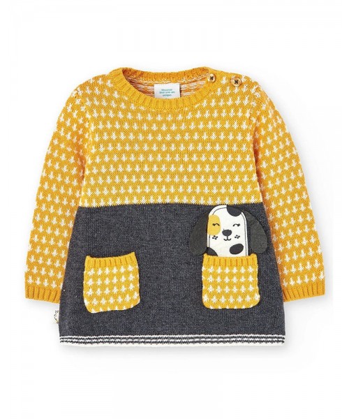 BOBOLI Knitwear dress for baby girl -BCI - 137090