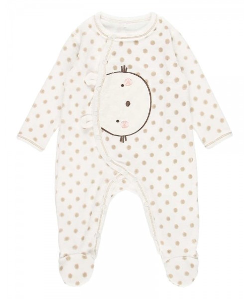 BOBOLI Velour play suit for baby - organic - 25B103