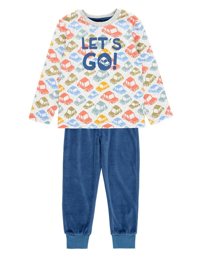 BOBOLI Velour pyjamas for boy - organic - 84B502