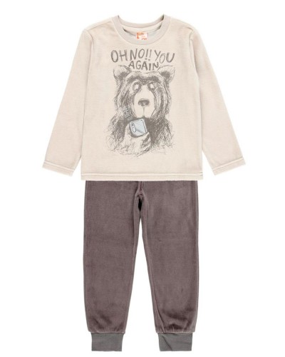 BOBOLI Velour pyjamas for boy - organic - 85B501