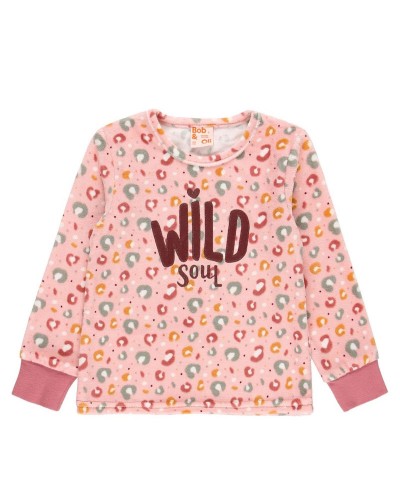 BOBOLI Velour pyjamas for girl - organic - 89B501