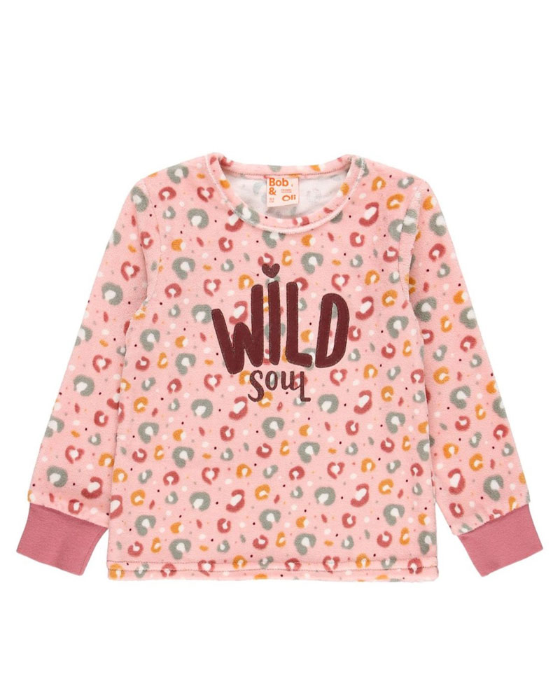 BOBOLI Velour pyjamas for girl - organic - 89B501