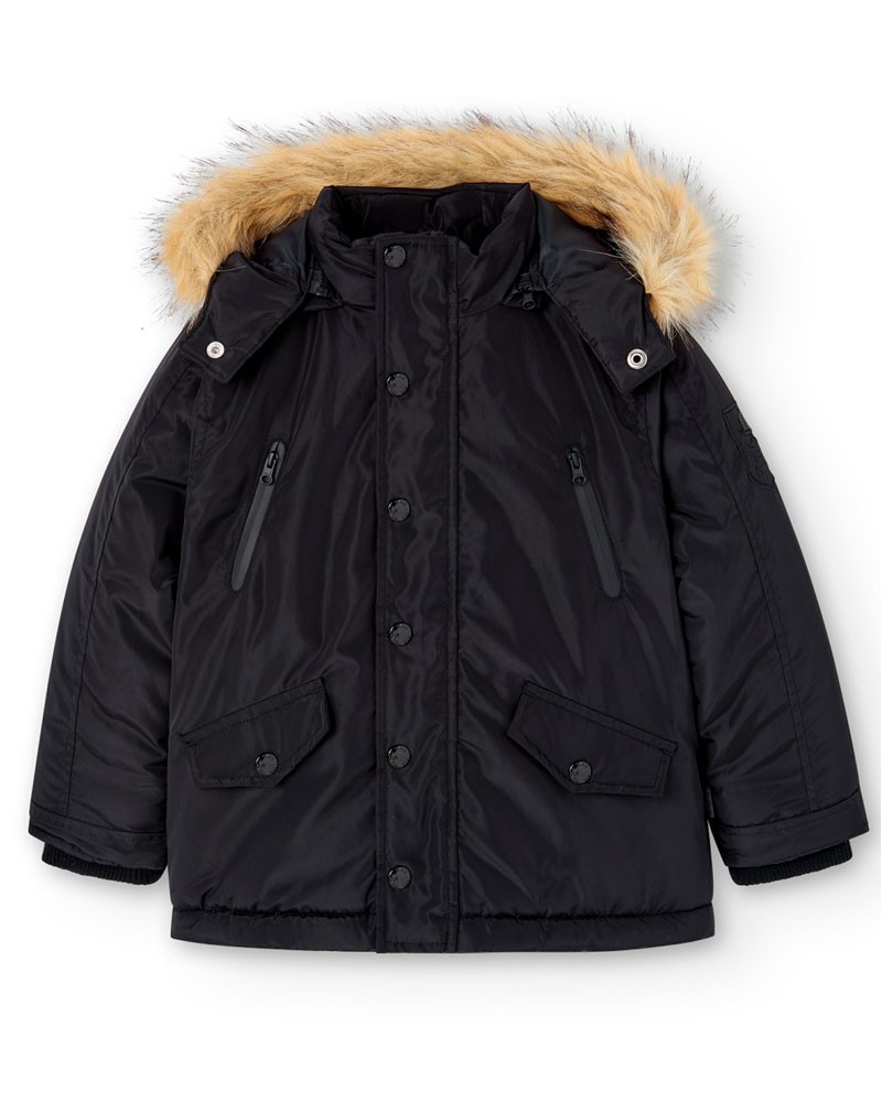 BOBOLI Technical fabric parka hooded for boy - 737120 BOBOLI Technical fabric parka hooded for boy - 737120