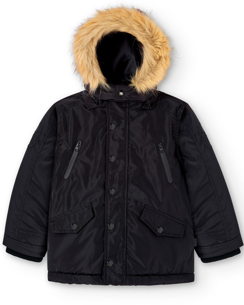 BOBOLI Technical fabric parka hooded for boy - 737120 BOBOLI Technical fabric parka hooded for boy - 737120