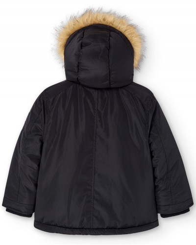 BOBOLI Technical fabric parka hooded for boy - 737120 BOBOLI Technical fabric parka hooded for boy - 737120